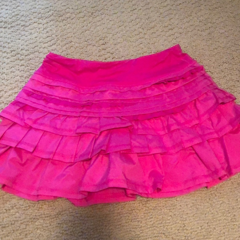 pink lululemon tennis skirt